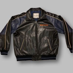 Vintage 90’s Broncos Leather Jacket